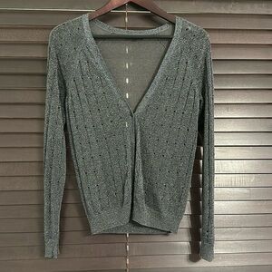Gap, grey sparkly, sheer, cardigan